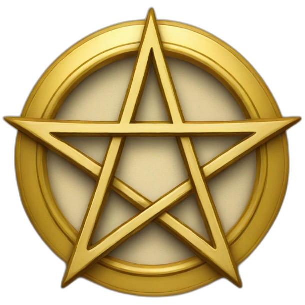 gold pentagram emoji