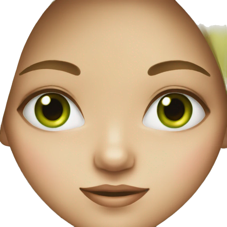 Girl with green eyes  emoji