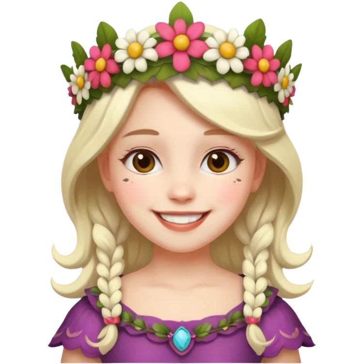 Девочка в костюме на Иван купала emoji