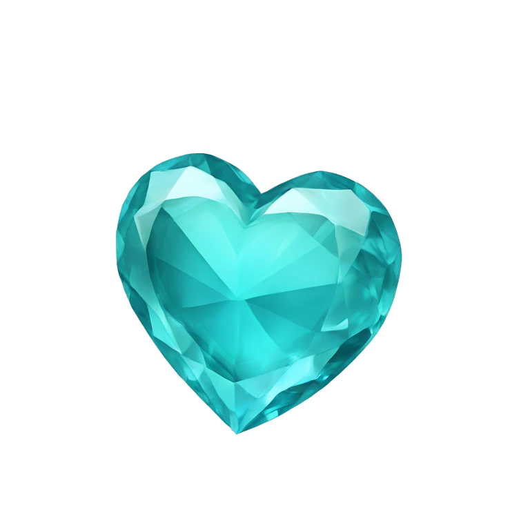 Aquamarine heart emoji