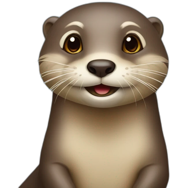 Loutre sur une tortu emoji