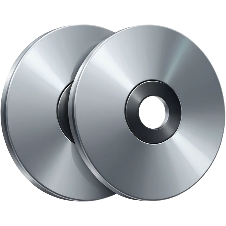 two metal computer disks emoji