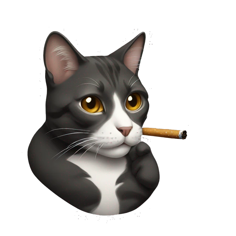 Cat smoking  emoji
