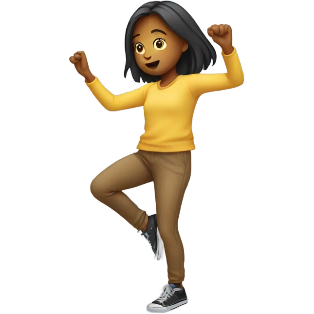 girl doing a dab emoji