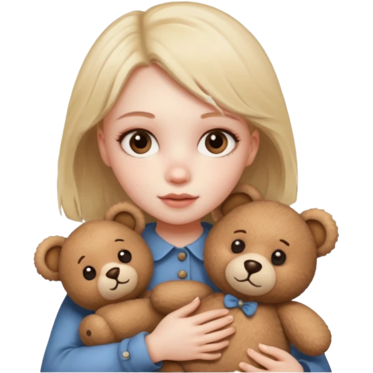 spetical girl with bear  emoji