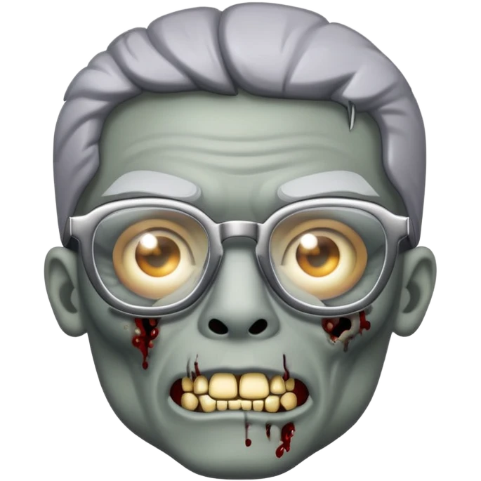 bling bling zombie with glasses emoji