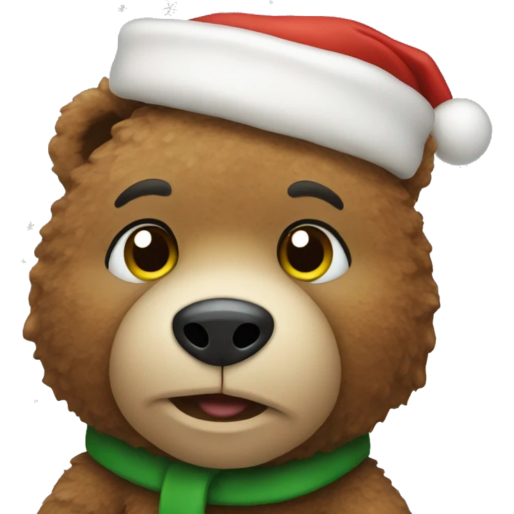 Christmas teddy bear emoji