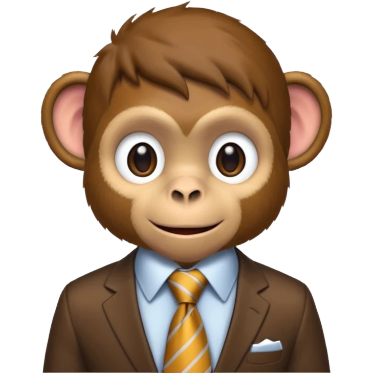 monkey with tie emoji