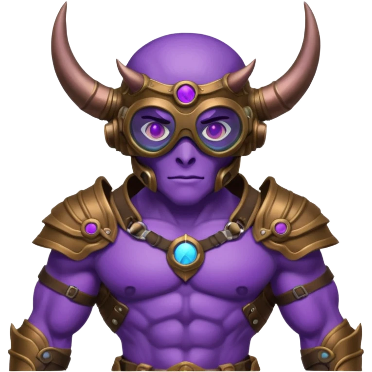Diablo morado con gogles emoji
