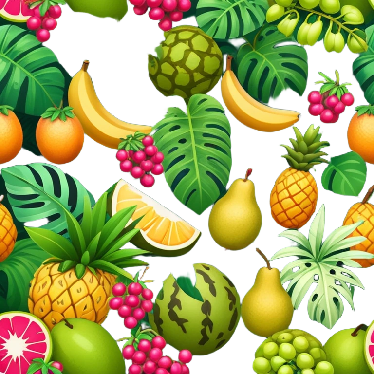 tropical jungle fruit landscape emoji