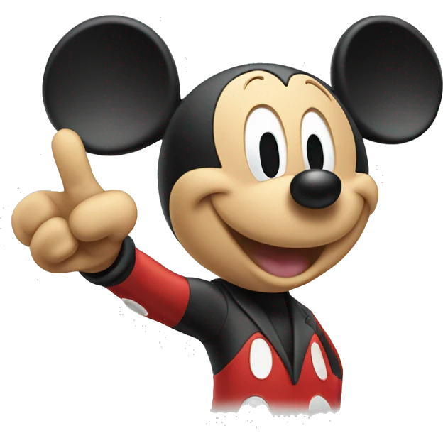 Mickey Mouse waving hello emoji