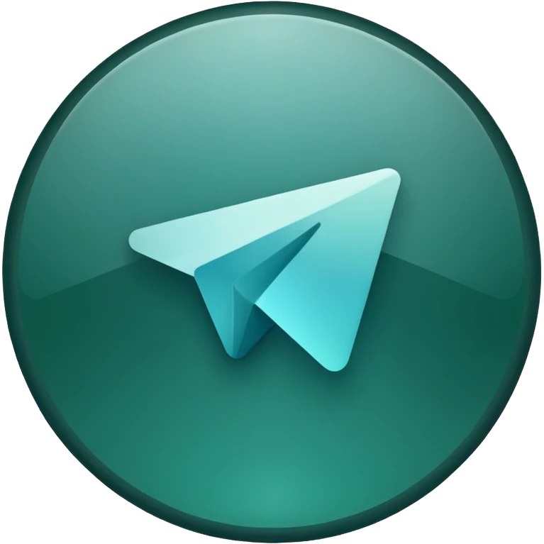 
dark green telegram logo icon without background emoji