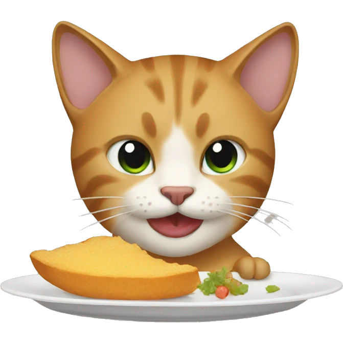 cat eating emoji