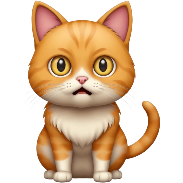 Scared cat emoji
