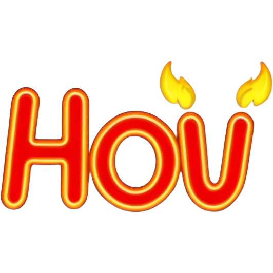  neon sign with the word hot emoji