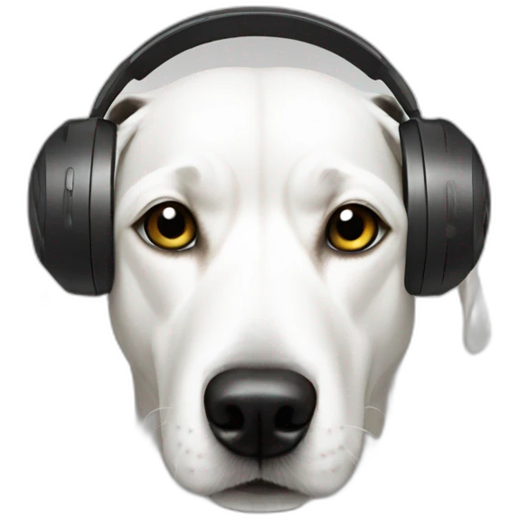white dog dj emoji