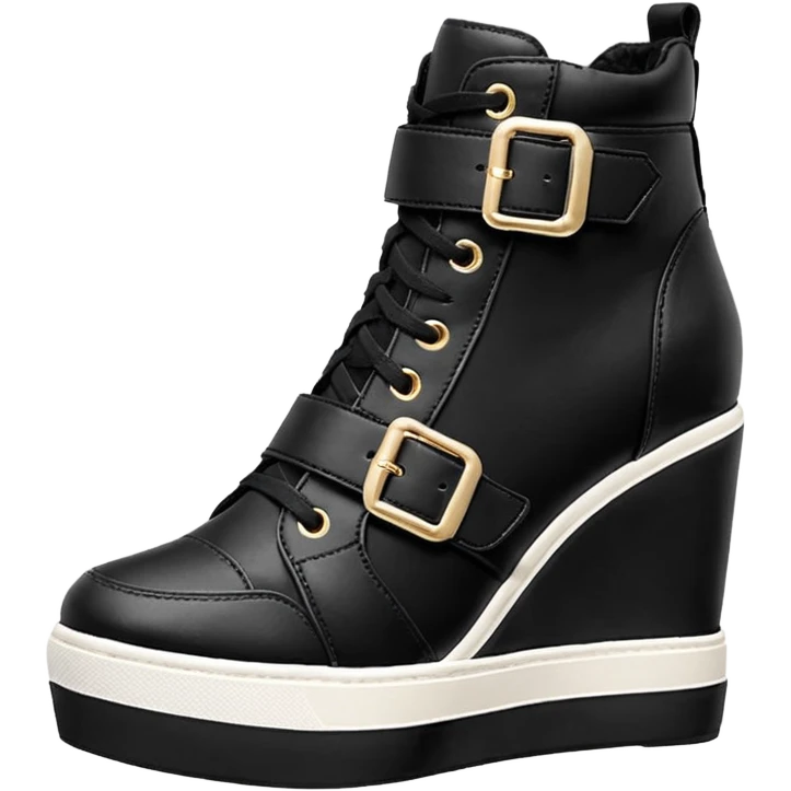 steve madden wedge sneakers hook and loop strap emoji