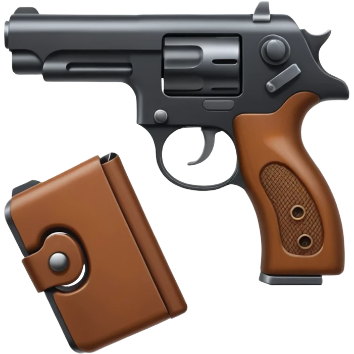 Con una gora de lado con una pistola emoji