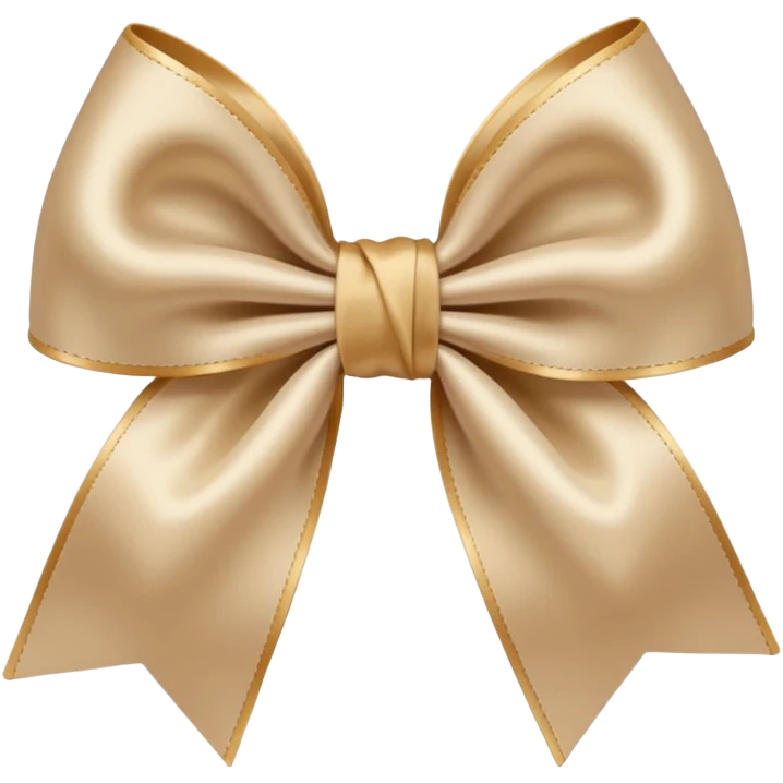 un noeud à cheveux beige emoji