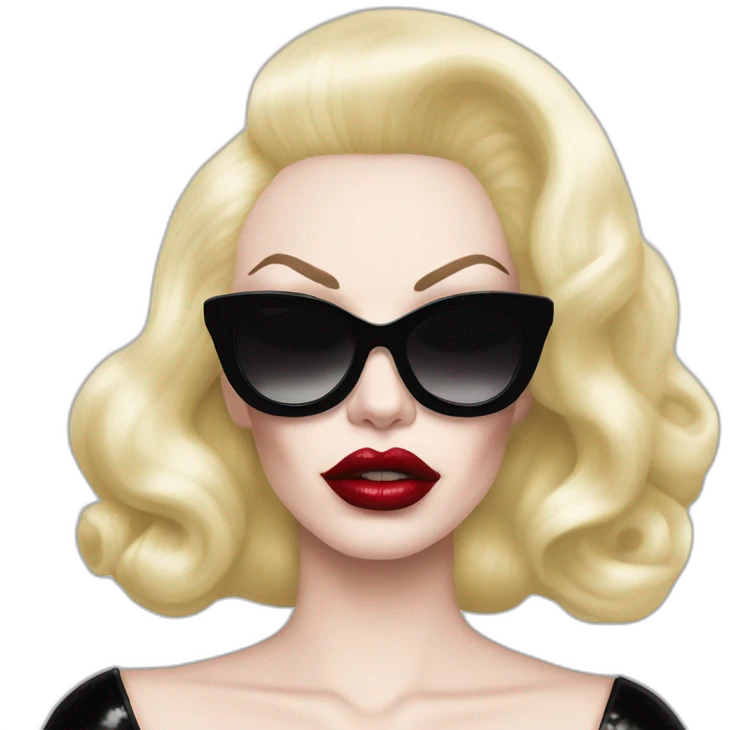 Amanda lepore wearing balenciaga black emoji