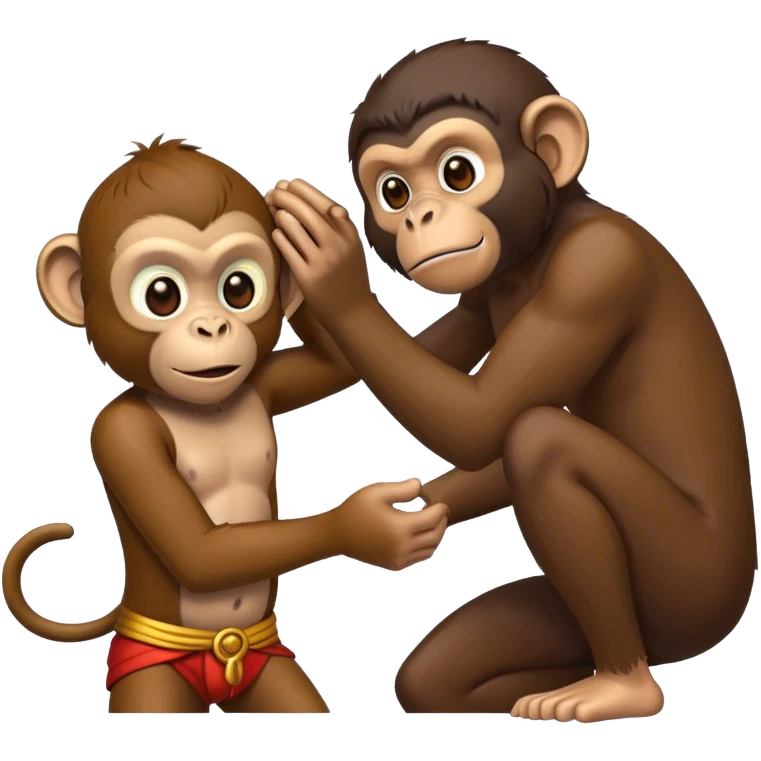 monkey hitting indian man emoji
