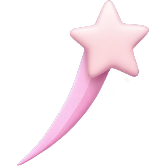 pastel pink shooting star emoji