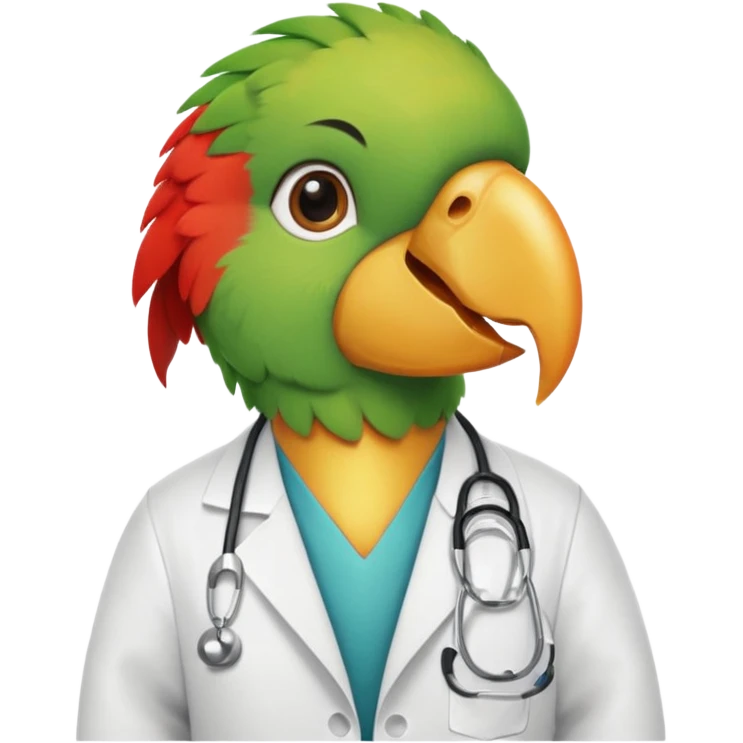 Parrot doctor emoji