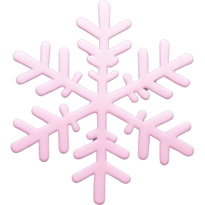 pastel pink snowflake  emoji