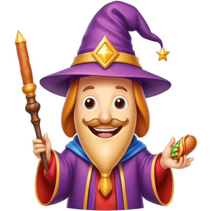 Hotdog wizard emoji
