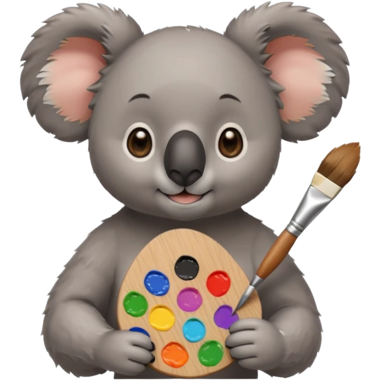 کوالای هنرمند درحال نقاشی emoji