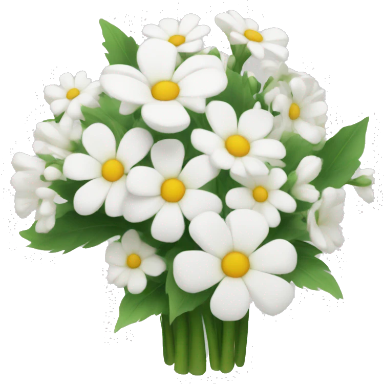 white flower bouquet emoji