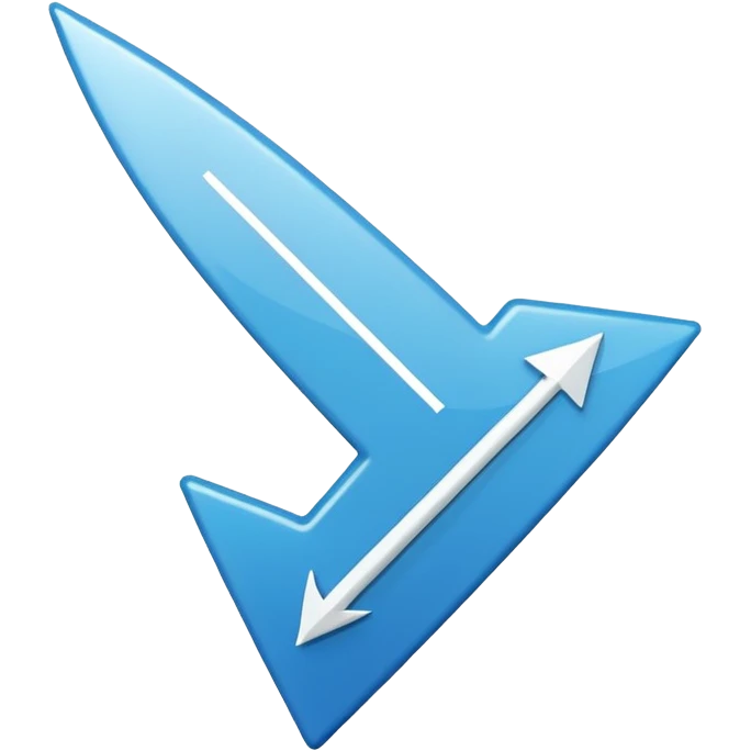 Verificado azul con la flecha blanca emoji