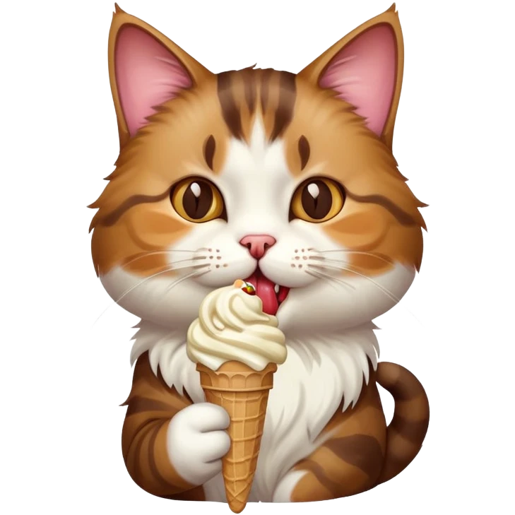 Cat eating icecream  emoji