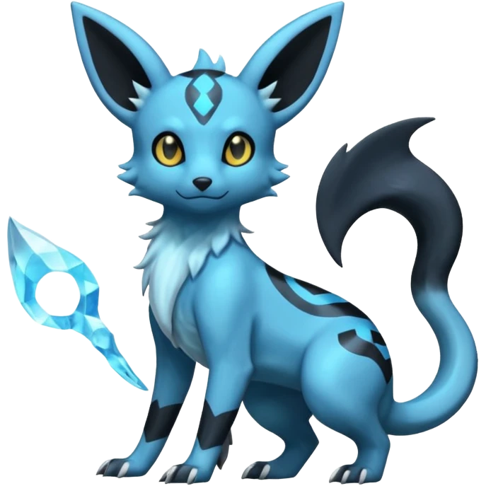 Shiny Umbreon-Amaura-Salandit-Fakémon-fusion (full body) emoji