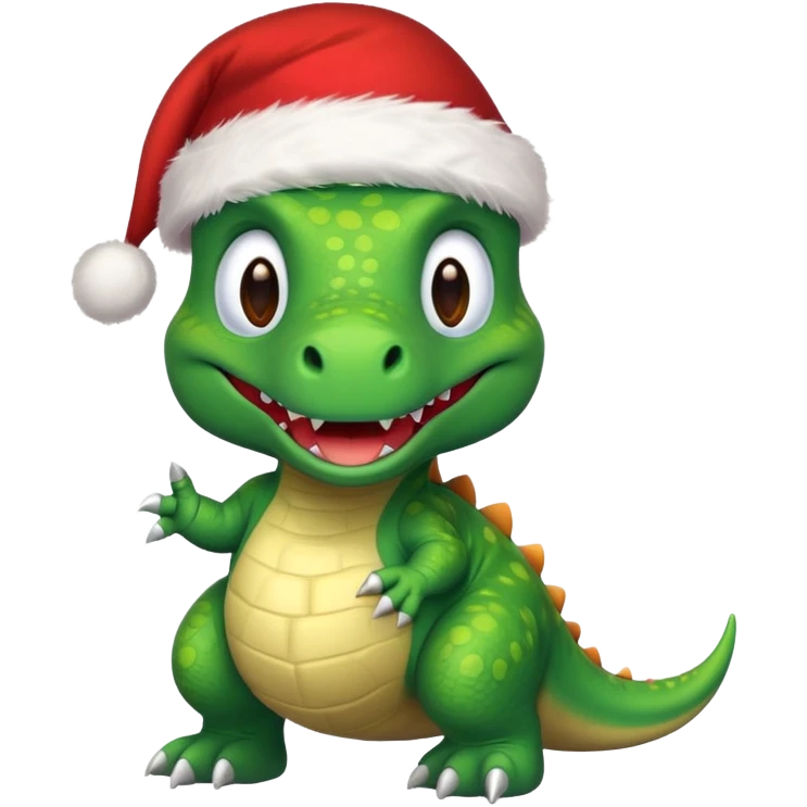 Christmas dinosaur emoji