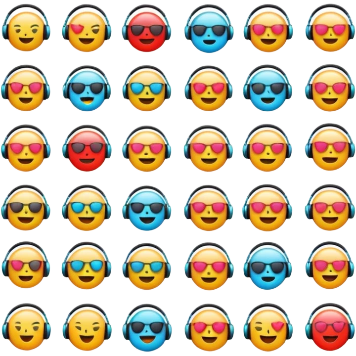 Emoji listen song emoji