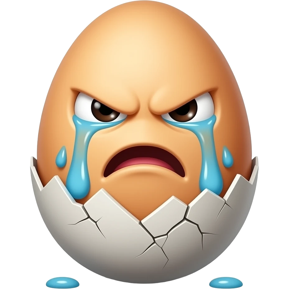 Egg angry evil criying emoji
