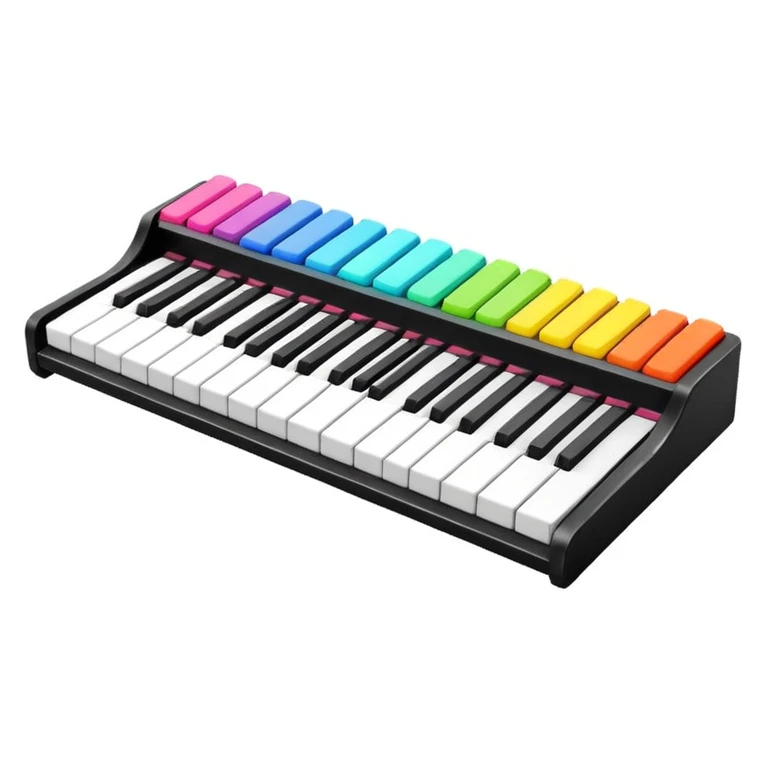 piano keyboard light toy emoji