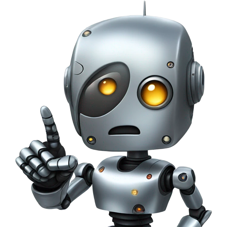 robot pointing emoji