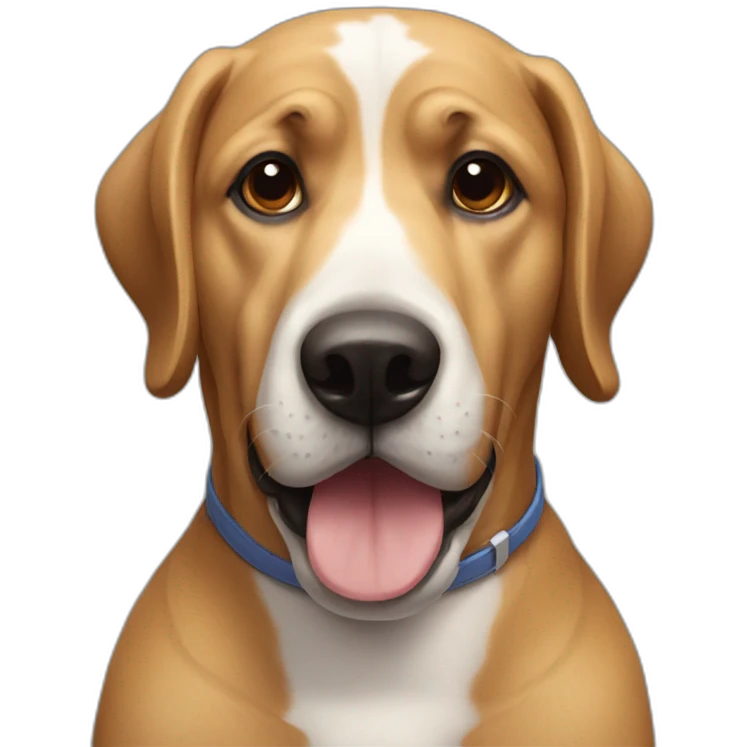 A chocked dog emoji