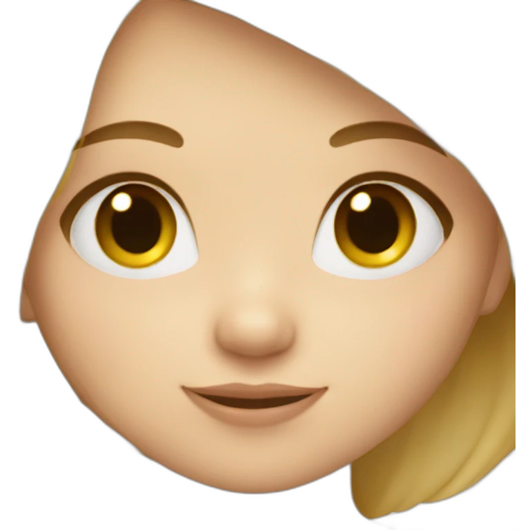 Blond hair girl with bear emoji