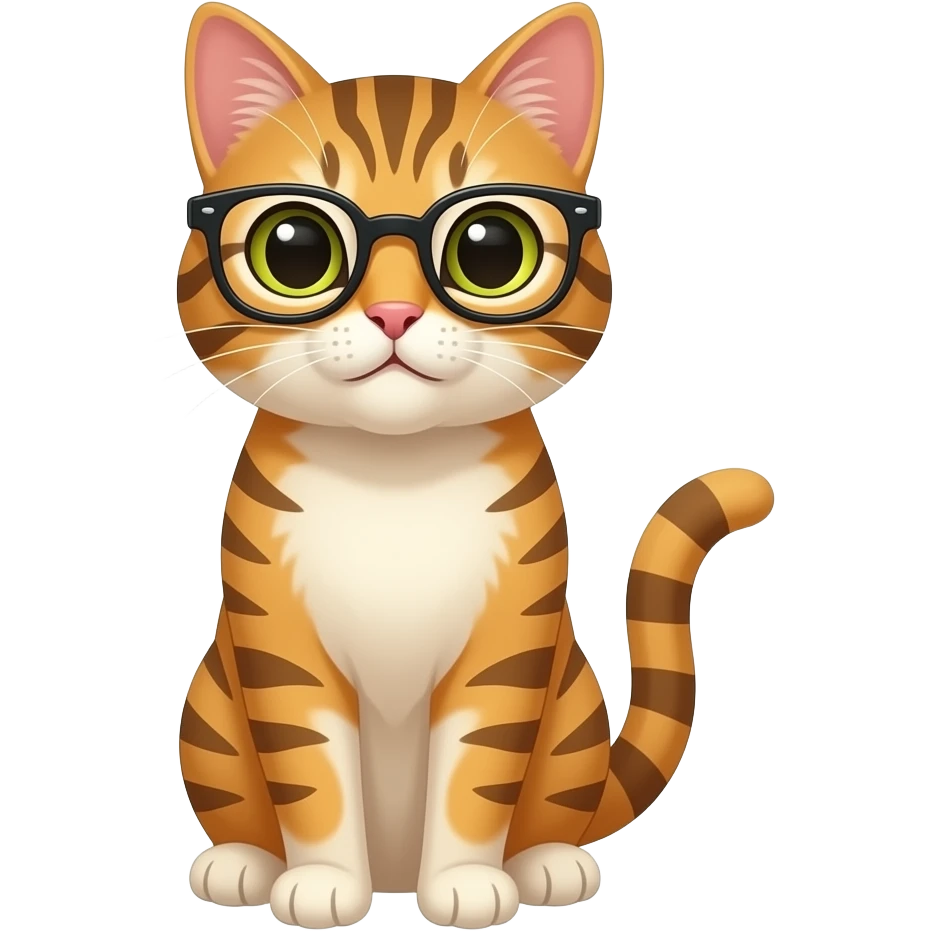 Gato con gafas emoji