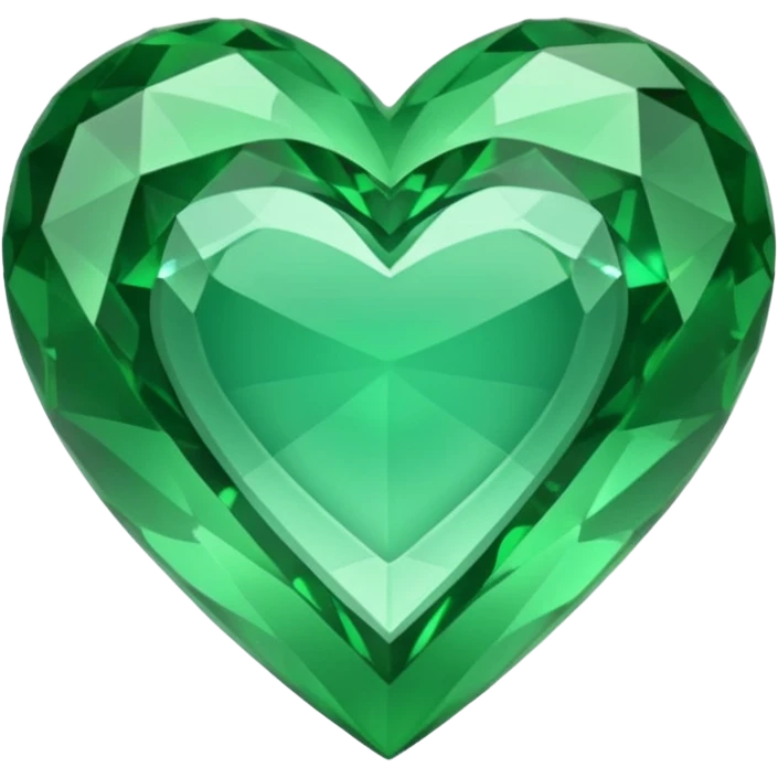 green crystal heart emoji