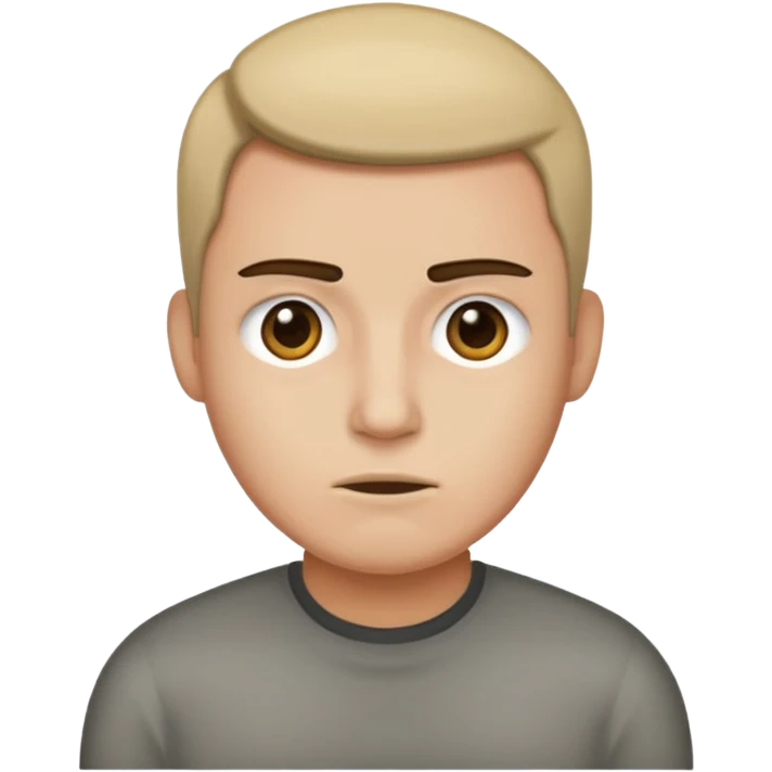 Straight face saying stfu emoji
