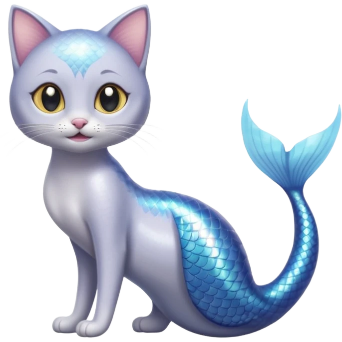 Mermaid cat emoji