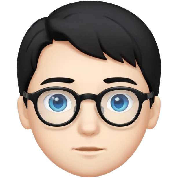 boy with glasses blue eyes and black hair emoji