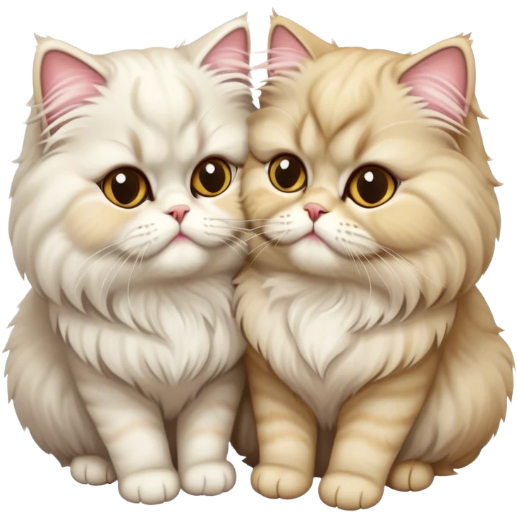 Persian cat kiss emoji