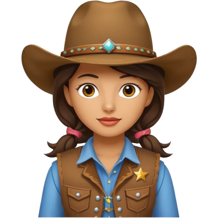 Cowboy girl emoji
