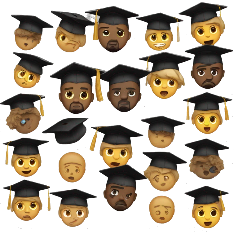 Kanye’s graduation bear face emoji emoji