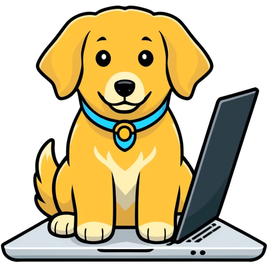 dog with laptop emoji